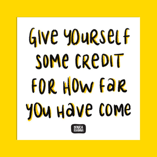 Give yourself credit sticker