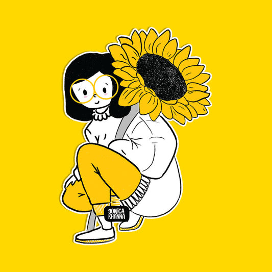 Sunflower girlie Sticker